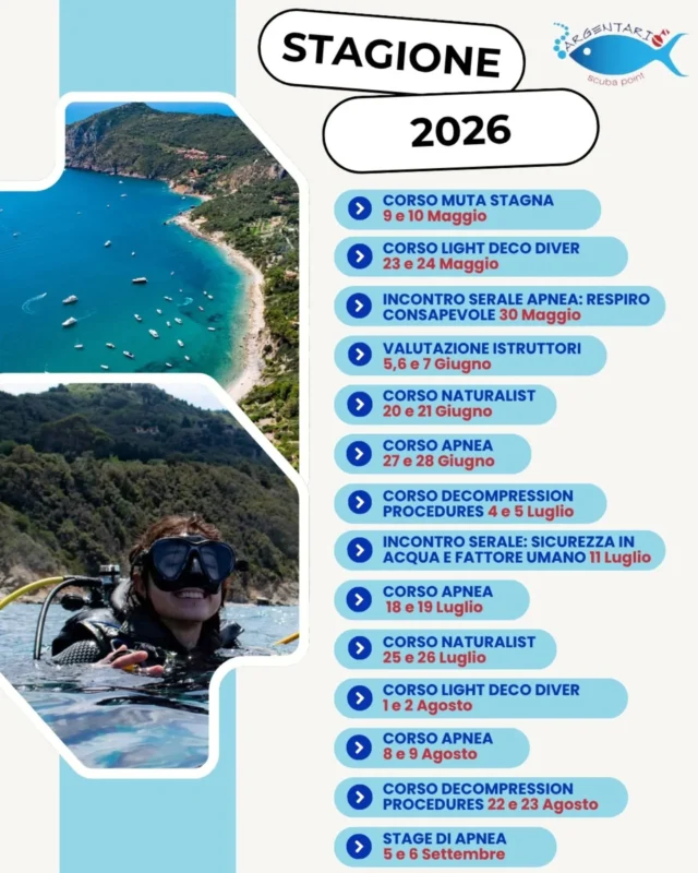 Ecco i nostri fantastici eventi per la stagione 2026! Affrettatevi a prenotarli, posti limitati. Contattateci in DM per info✨🐟

These are our amazing events for the 2026 season! Hurry up and book them, the spots are limited. Contact us on DM for info✨🐟